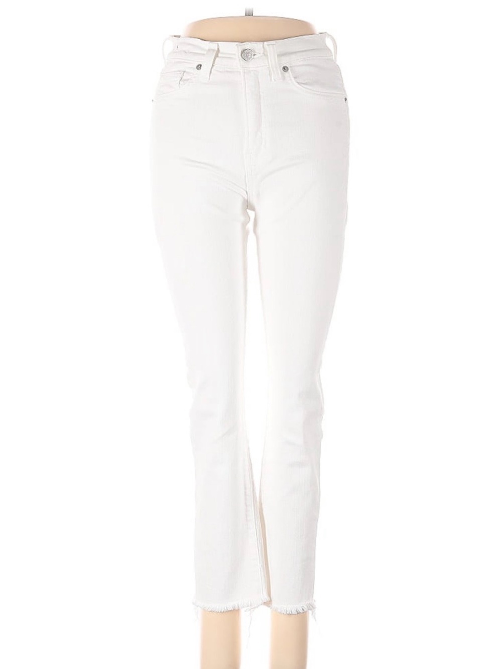Veronica Beard Women's White High-Rise Slim Crop Jeans size 27